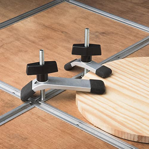 POWERTEC 5 Pack 1/4"-20 T Knobs, Threaded Clamping Knobs for T Track & Table Saw Accessories, Featherboard, Woodworking Jigs on Miter Saw, Router Table, Drill Press (QNB3001) - style: 1/4", T-Knob