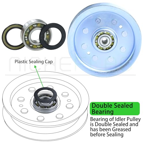 756-04129B Idler Pulley for Cub Cadet 42" 50" RZT 50 LTX1040 Deck - color: A04 1x756-04129B White