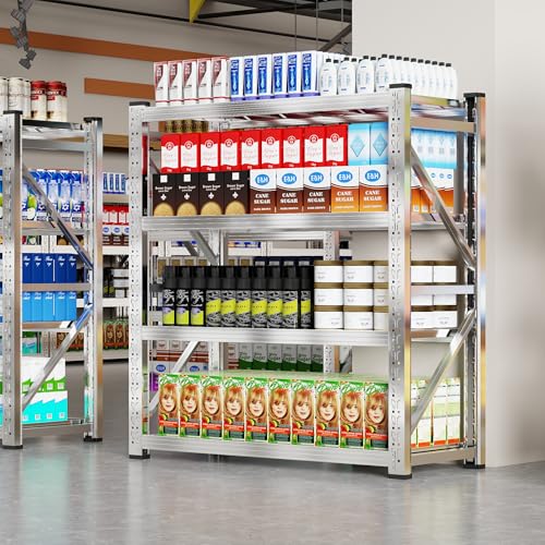 Heavy Duty Stainless Steel Shelving Unit, 2200 LBS Total Load Capacity - color: Stainless Steel, size: 23.7"Dx68.9"Wx70.9"H