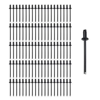 Antrader 1/8" x 1/4" Stainless Steel Blind Pop Rivets,Black,100Pcs - color: All Black, size: 1/8" x 1/4"