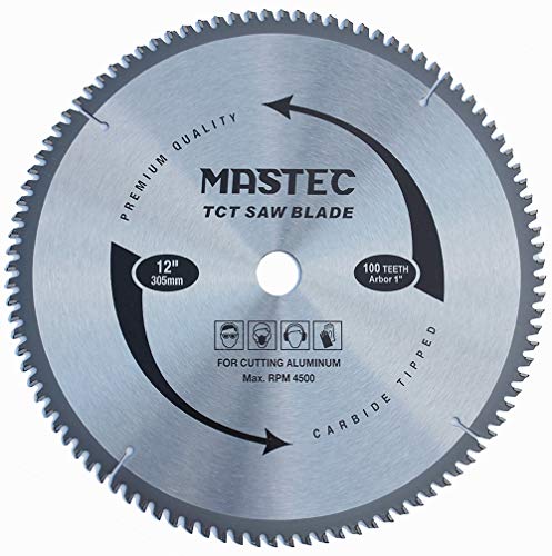 12-Inch 100 Tooth TCG for Aluminum and Non Ferrous Metals Cutting Saw Blade with 1-Inch Arbor - size: 12" 100T