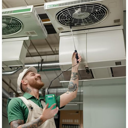 Professional Hot Wire Anemometer – Wind Speed Meter & Air Flow Measurement for HVAC, Measures CFM/CMM, Temperature (℃/℉), Ventilation Ducts, Fans | Auto-Off & Backlit LCD Display