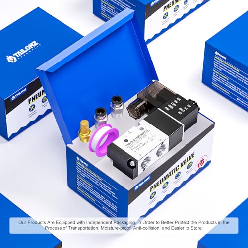 TAILONZ 1/4"NPT DC12V Solenoid Valve 2Position 3Way Junction Box 3V210-08 - color: DC12V, size: 2 Position 3 Way-1/4"NPT