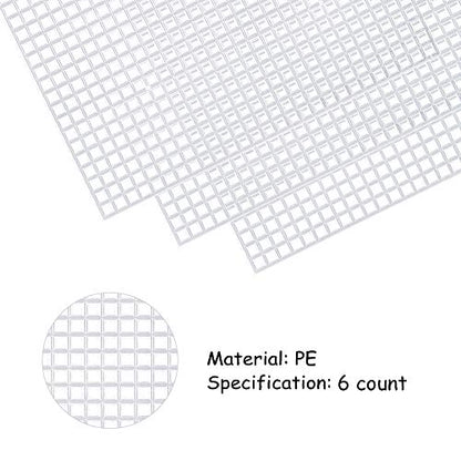 Pllieay 3 Pieces Big Size Mesh Plastic Canvas Sheets for Embroidery - size: 3Pcs 6 count