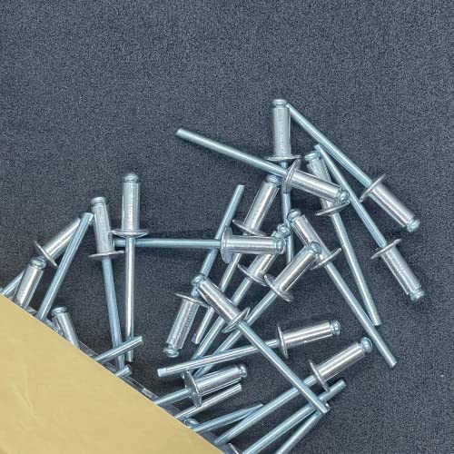 100 Pcs 5/32" x 3/8" Aluminum Pop Rivets, 4 x 10mm Blind Rivets, Aluminum Grip and Steel Mandrel - size: 5/32" x 3/8"