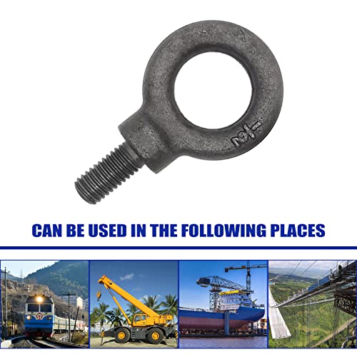 Lifting Shoulder Eye Bolt 1/2"-13 X 1-1/2", 2 Pcs, Industrial Grade Heavy Duty Forged Steel for Truck Tractor Bucket Use As Towing&Pulling Point - size: 1/2”-13*1-1/2
