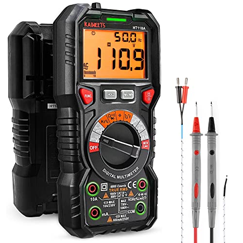 KAIWEETS Digital Multimeter Automotive TRMS Tester 6000 Counts NCV for Car - size: 6000 counts