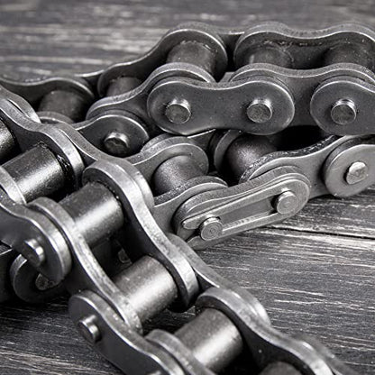 uxcell 16Pcs #25 Chain Master Connector Link Roller, 1/4" Pitch Carbon Steel, Standard Connecting Split Links for 04C Chain - size: #25