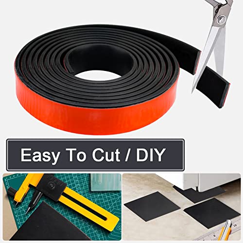 Adhesive Rubber Strips with Adhesive Backing Self Stick Neoprene Solid Rubber Sheets Rolls Strips for Gaskets Pads Seals Crafts Protection (1" Wide x 1/16" Thick x 10' Long) - size: " Wide x 1/16" Thick x 10' Long