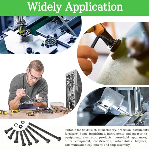 940PCS M3 Screws Assortment Kit, M3x8/10/12/16/18/20/30/40 mm Hex Socket Head Bolts, Nuts & Washers Assorted Set - 12.9 Alloy Steel Black Zinc Plated M3 Screw for 3D Printer,DIY - size: M3 x 8/10/12/16/18/20/30/40-940Pcs