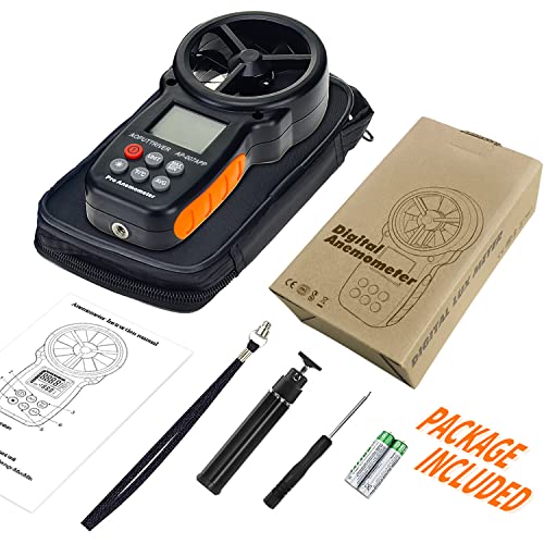 Anemometer Bluetooth with APP Handheld CFM Air Flow Meter up to 67.1 mph - color: AP-007-APP Bluetooth