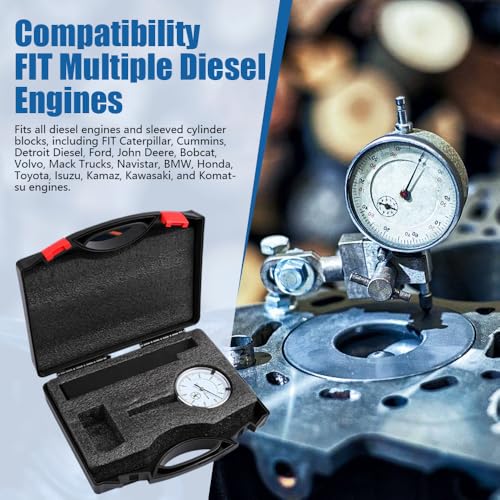 6434 Sleeve Height & Counter Bore Gauge Tool 0–1.00" 0.001" Graduation – FIT Diesel Engines Caterpillar Cummins Detroit Ford John Deere