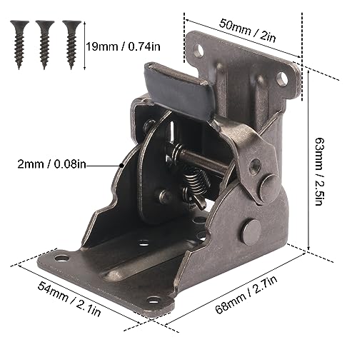 10 Pack Folding Leg Brackets, Folding Table Leg Bracket, Self-Locking Hinge - size: 10 Packs
