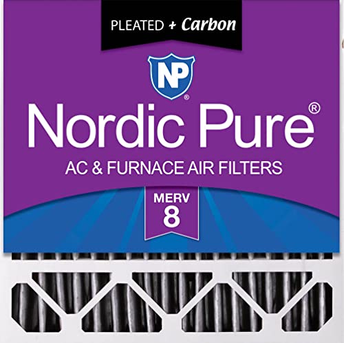 Nordic Pure 20x20x5 Pleated MERV 8 Plus Carbon Air Filter 1 Pack - style: MERV 8 + Carbon