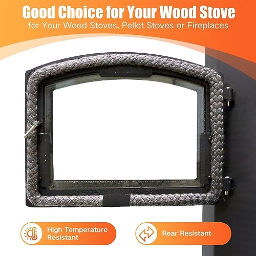 Wood Stove Door Gasket Cement, High Temperature Resistance Adhesive, Silicone Material, Black 3.5 Fl Oz (Pack of 2) - size: 3.5 oz (Pack of 2)