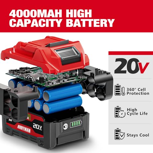 Alloyman Cordless Impact Wrench 1500 FT-LBS(2000N.M),1/2" High Torque - size: 1500Ft-lbs /1x Battery