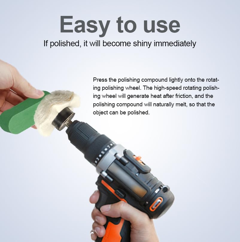 Neeki 6Pcs Metal Polishing Buffing Compound for Buffing Wheel, Polish Paste