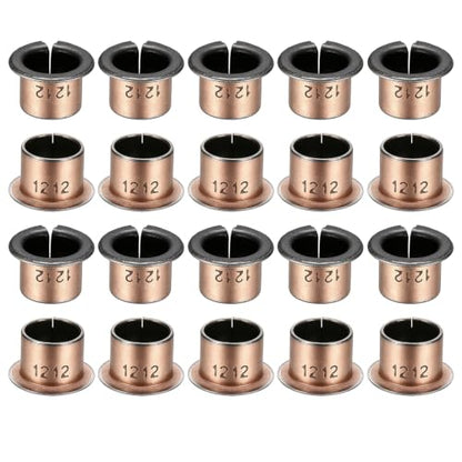 uxcell 40Pcs Flanged Sleeve Bearing, 12mm Bore x 14mm OD x 12mm Length - size: 12×14×12mm