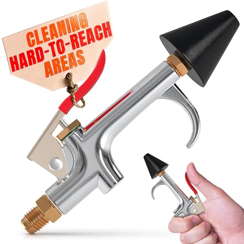 Air Nozzle Blow Gun for Compressor, 1/4 In Stainless Steel HVAC Tool