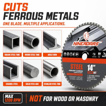 14 Inch 66T Carbide Metal Cutting Saw Blade for Steel - size: 14 Inch-66T