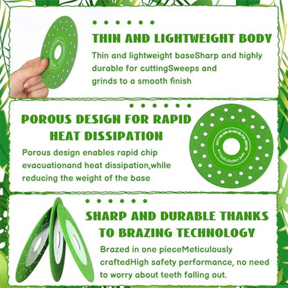 Zhehao 10 Pcs 4.5 Inch Diamond Cutting Discs Tile Cutter Blade, Multi Pore - style: Multi Pore