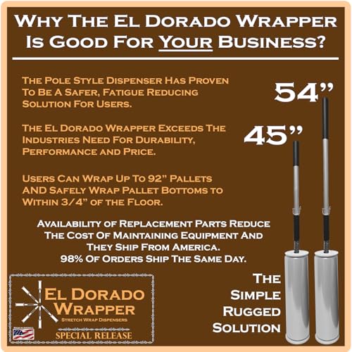 El Dorado Wrapper Stretch Wrap Dispensers (54" Handle)