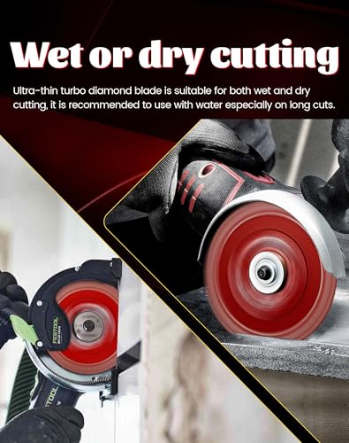 Casaverde 2 Pcs of 3"/76mm Diamond Blade with 3/8" Arbor for Cutting Ceramic Tile,Stone Tile - size: 3 inch [S] (2 pc)