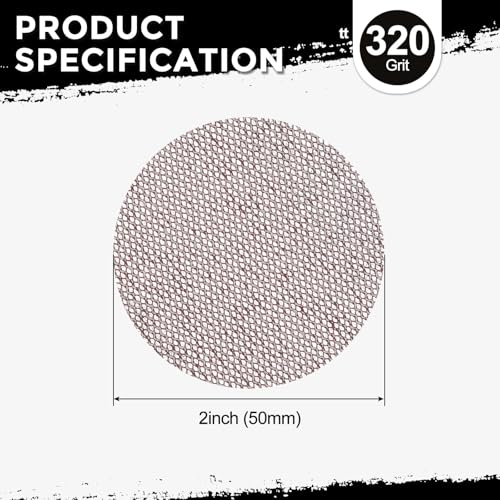 3Pcs Grid Sanding Discs 2In 320Grit Hook and Loop Sandpapers - size: 2 Inch(320 Grit)