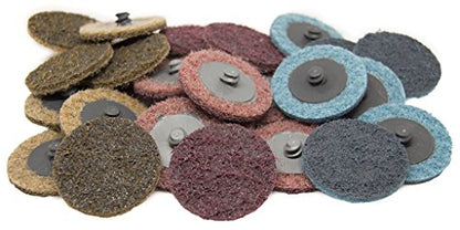 Benchmark Abrasives 2 Inch Sanding Discs Quick Change Nylon Surface Conditioning Discs, Drill & Die Grinder Sanding Disc Rust Remover for Metal Paint Stripper & Removal, Polishing - (25 Pack)(Coarse) - style: Coarse