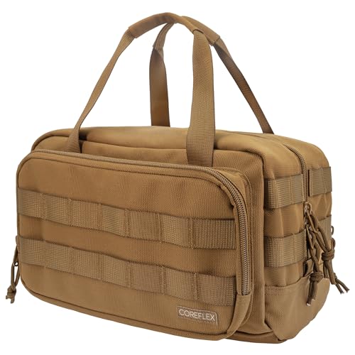 Coreflex 12-Inch Heavy Duty Tool Bag, Tactical, Gear, Range, EDC,Tool for cars, Multi-Purpose Work Bag for Mechanics, Electrician, Carpenters, Builders,Plumbers 12" X 7" X 7" - color: Brown