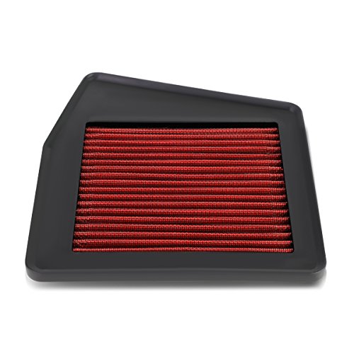 DNA Motoring AFPN-029-RD Clean Air Washable Drop In Panel Air Filter Enhance Engine Performance Power & Acceleration Improve [Compatible with 08-15 Non USDM Honda Accord 2.0L] - style: 08-15 Non USDM Accord 2.0L