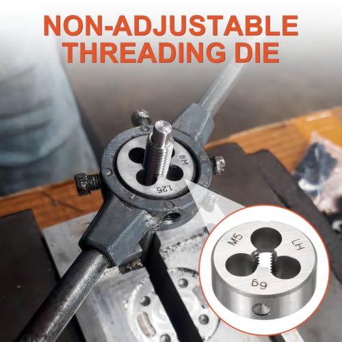M5 x 0.8 Round Threading Die Left Hand Alloy Steel - size: M5 x 0.8