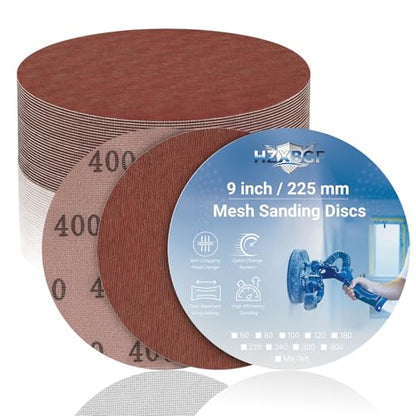 9 Inch Mesh Sanding Discs, 400 Grit Sandpaper for Drywall Sander