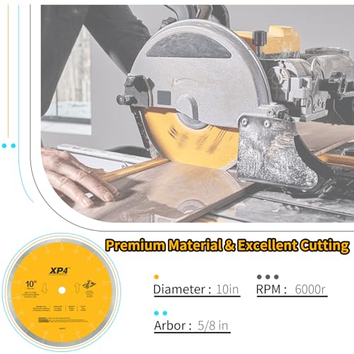 10in Diamond Saw Blade for Tile, Replace for Dewalt DW4764 Diamond Blade - style: 10IN,Diamond Saw Blade
