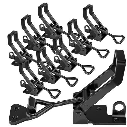 8Pack Heavy Duty Toggle Clamp Latch 4003 Style Pull Clamp Black for Smoker - size: 8Pack
