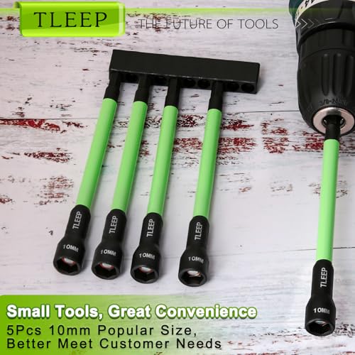 150mm 10mm Magnetic Nut Driver Set for Impact Drill, 1/4" Hex Shank - size: I.10mm