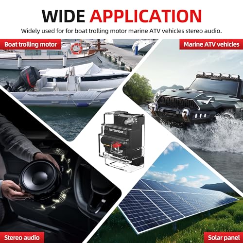 300 Amp Circuit Breaker with Manual Reset, Waterproof DC 12V-48V Breaker for Heavy-Duty Winch, Inverter, Truck, Boat, 300A 12V Circuit Breaker Battery Disconnect Switch - style: 300A