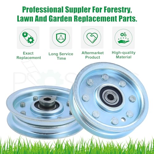 2 Pack 756-0627D Idler Pulley for Cub Cadet LT1045 LT1046 Decks - color: T11 2x756-0627