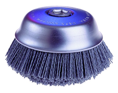 Osborn ATB Abrasive Nylon Cup Brush with Round Trim, Silicon Carbide Bristle, 6000 RPM, 4" Diameter, 80 Grit - size: 6000 RPM, 4" Diameter, 80 Grit