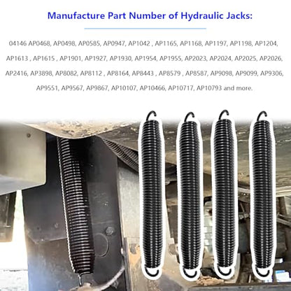 4 Pack R3847 Springs for RV Hydraulic Leveling Jacks Black 13-3/8"