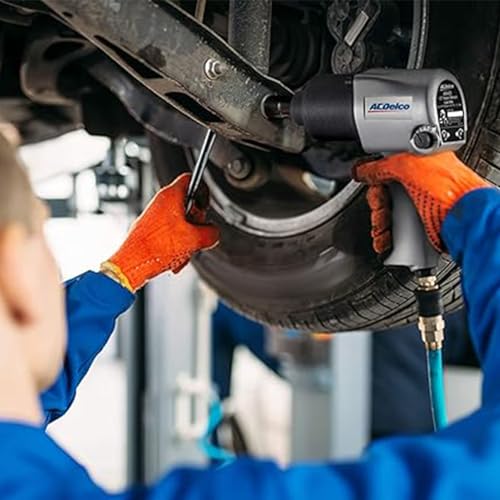 ACDelco ANI405A Heavy Duty Twin Hammer ½” 500 ft-lbs. 5-Speed Pneumatic Impact Wrench Tool Kit