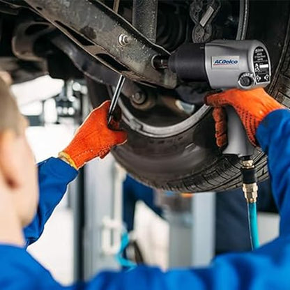 ACDelco ANI405A Heavy Duty Twin Hammer ½” 500 ft-lbs. 5-Speed Pneumatic Impact Wrench Tool Kit