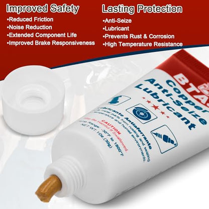 BTAS Copper Anti Seize Thread Lubricant High Temp Never Seize Grease 1 Oz - size: 1 oz (1 Pcs)