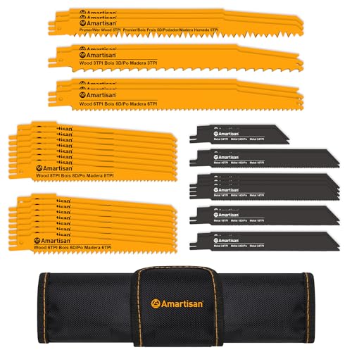 AMARTISAN Bi-Metal Reciprocating Saw Blade ((36-Piece) Reciprocating Saw Blades) - size: (36-Piece) Reciprocating Saw Blades