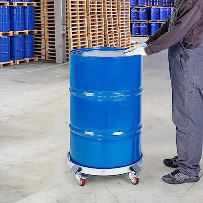 VEVOR 2PCS 55 Gallon Heavy Duty Drum Dolly, 1000 lbs Load Capacity, Barrel Dolly Cart Drum Caddy, Non Tipping Hand Truck Capacity Dollies with Steel Frame 4 Swivel Casters Wheel, for Drum Handling - size: 2 PCS, style: 4 Swivel