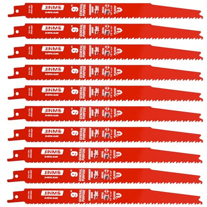 10 Pack 9 Inch 8/14TPI Reciprocating Saw Blades for Diablo Sawzall Blades - size: 9 Inch 8/14TPI
