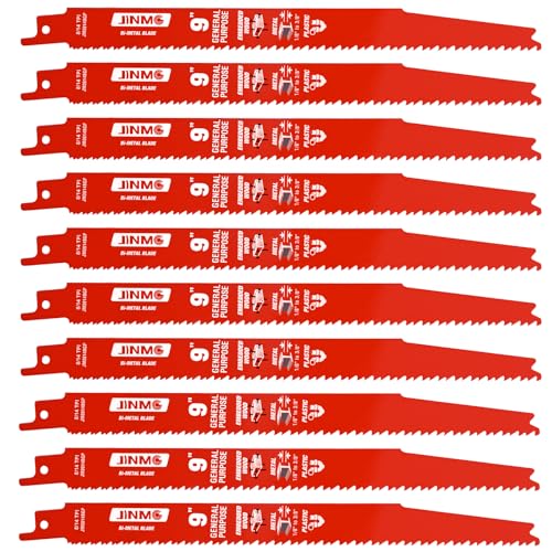10 Pack 9 Inch 8/14TPI Reciprocating Saw Blades for Diablo Sawzall Blades - size: 9 Inch 8/14TPI
