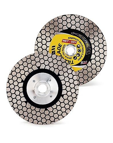 5" Tile Blade Porcelain Diamond Blade with Removable 5/8"-11 Flange Cutting and Grinding for Granite Marble Porcelain Tiles - size: 5 Inch-Flange