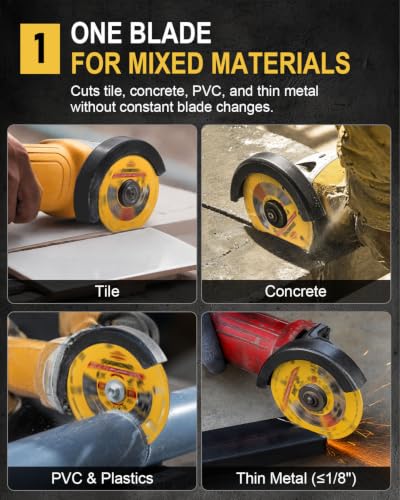 3-Pack NiuBid 4-1/2" Diamond Multi Purpose Saw Blade