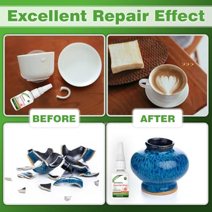 20g Ceramic Glue, Instant Ceramic Super Glue for Porcelain & Pottery - size: 20g Ceramic Glue